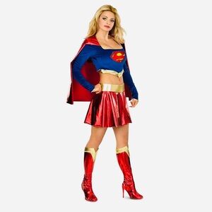 Sexy Supergirl-Women's Size M Red Rubie’s Secret Wishes Halloween Costume